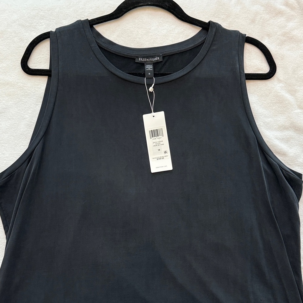 Eileen Fisher Charcoal Sleeveless Tank Top